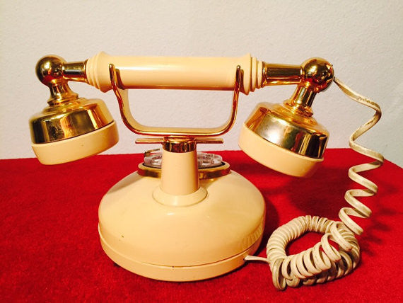 Vintage Hollywood Regency Rotary Dial telephone