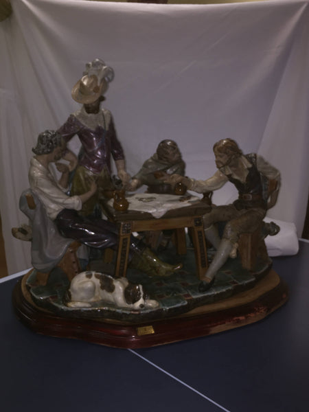 ON SALE - Lladro #1327 "Jugadores En El Meson" Playing Cards