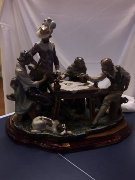ON SALE - Lladro #1327 "Jugadores En El Meson" Playing Cards
