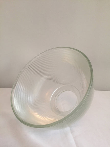 Vintage 8" Clear Glass Holophane Glass Lamp Ceiling Light Shade Fixture