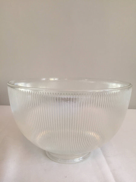 Vintage 8" Clear Glass Holophane Glass Lamp Ceiling Light Shade Fixture