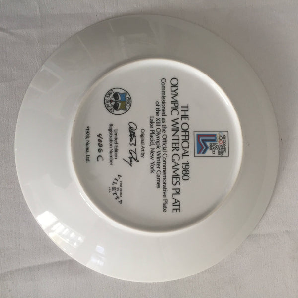 1980 Viletta Official Lake Placid XIII Winter Olympic Games Collector's Plate MINT