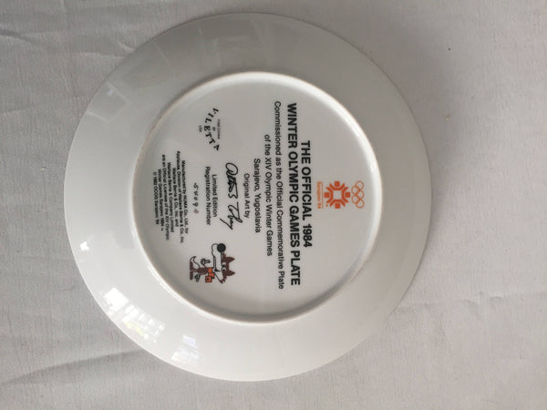 1984 Viletta Official Sarajevo XVII Winter Olympic Games Collector's Plate