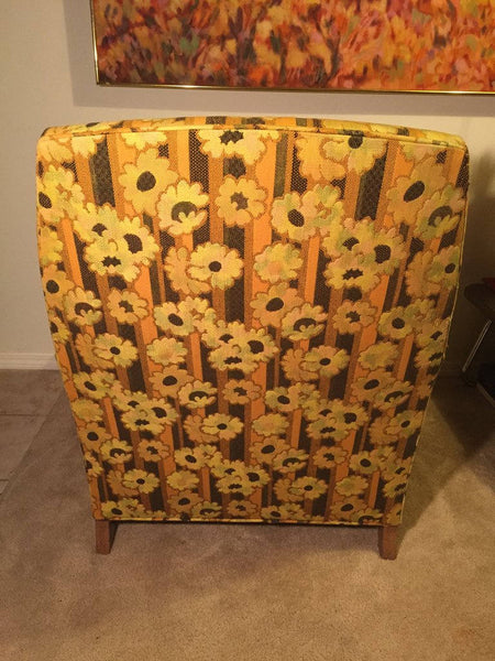 Vintage Floral Lounge Chair by Heritage Furniture Co.