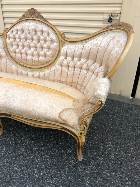 Vintage Victorian style Tufted Sofa- needs reupholstery
