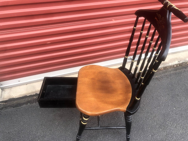 Vintage Hitchcock Style Dressing Chair with drawer