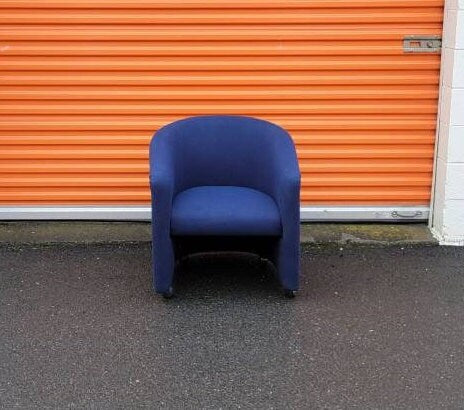 Pair of Post Modern 1970s Barrel-Back Chairs on Casters