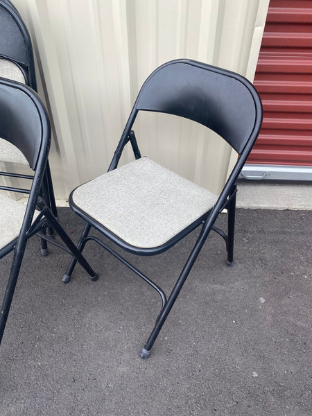 Set of 4 Vintage Folding Samsonite Metal Folding  Chairs