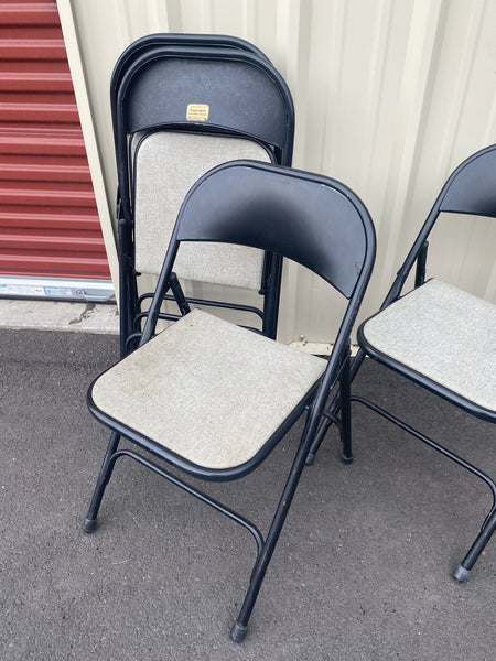 Set of 4 Vintage Folding Samsonite Metal Folding  Chairs