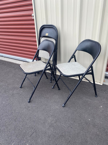 Set of 4 Vintage Folding Samsonite Metal Folding  Chairs