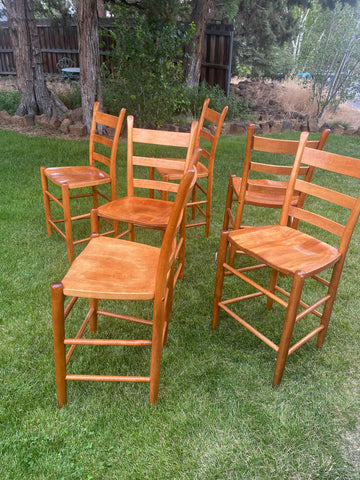 Set of 6 Nichols and Stone Barstools western lodge decor