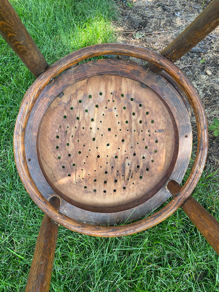 Art Deco Thonet Style Bentwood Cafe Chair Embossed Seat c1930